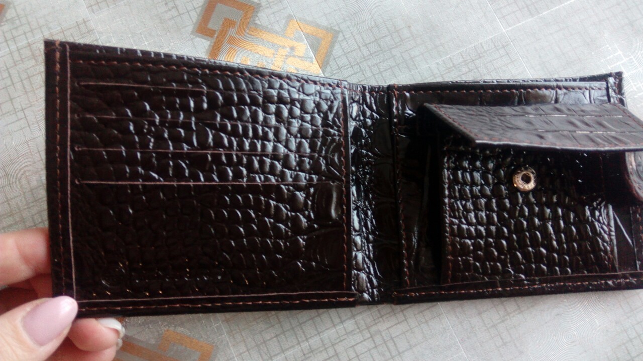 Фотография покупателя товара Портмоне мужское Textura, отдел для карт и монет, цвет коричневый кайман - Фото 3