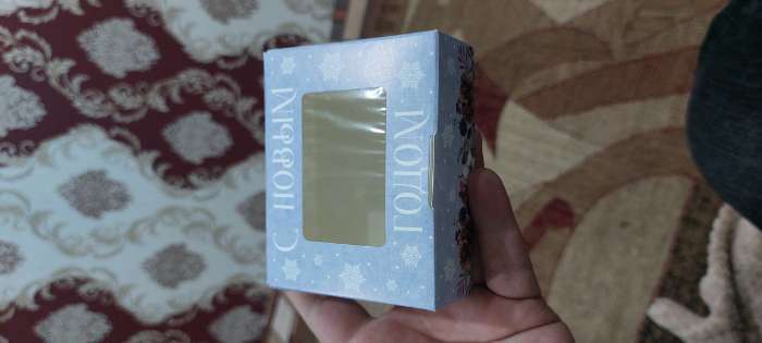Фотография покупателя товара Коробка складная «Новогодняя акварель», 10 × 8 × 3.5 см - Фото 1