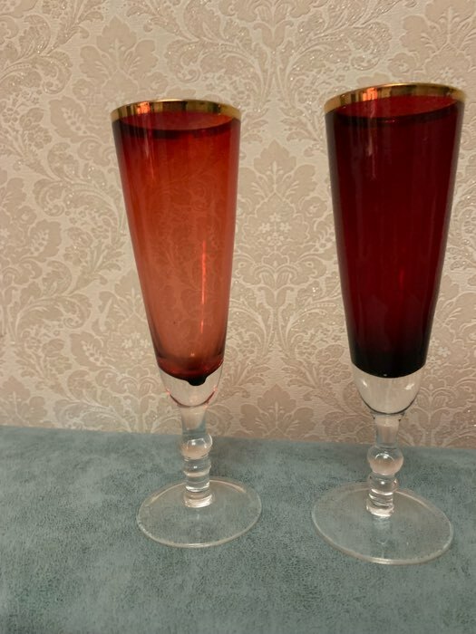 Фотография покупателя товара Бокал для шампанского «Мери», 160 мл, цвет красный - Фото 2