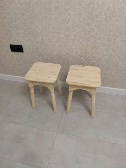 Фотография покупателя товара Табурет деревянный "Классика", 30×30×45см, из сосны