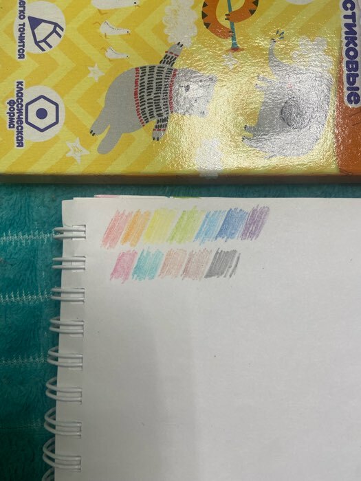 Фотография покупателя товара Карандаши 12 цветов Calligrata, ЭКОНОМ, заточенные, шестигранные, пластиковые, картонная упаковка, европодвес - Фото 43