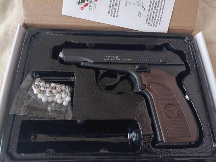 Фотография покупателя товара Пистолет страйкбольный "Galaxy" Макаров, кал. 6 мм - Фото 2