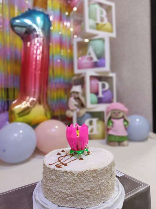 Фотография покупателя товара Свеча для торта музыкальная "Тюльпан", красная, 12×5 см - Фото 9