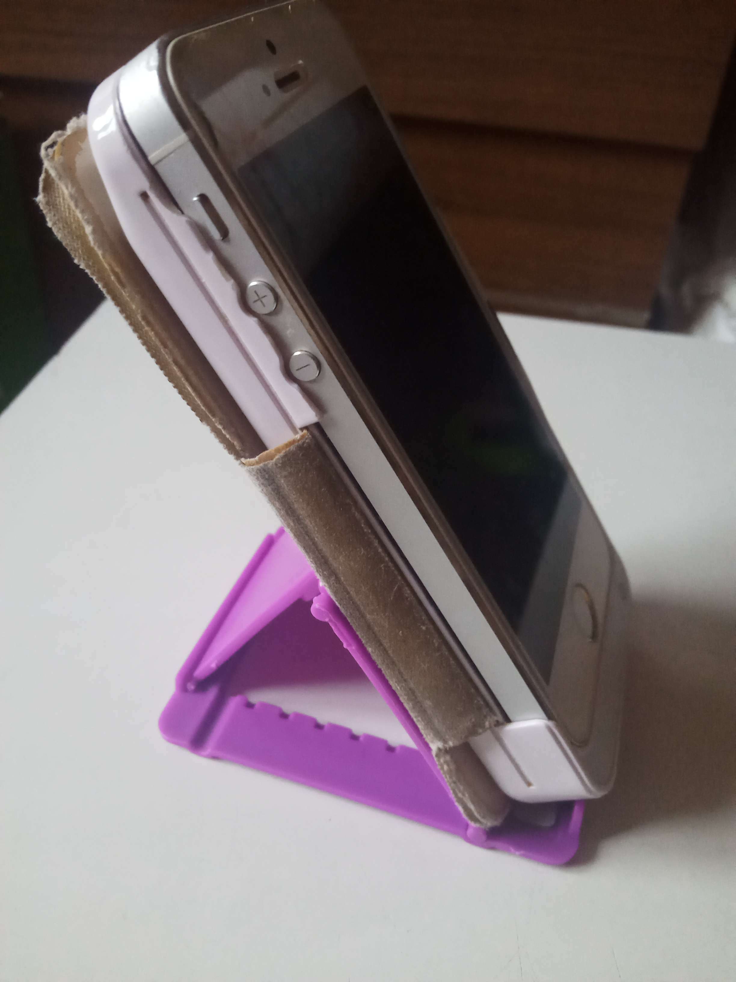 Фотография покупателя товара Подставка для телефона Luazon, складная, регулируемая высота, фиолетовая - Фото 25