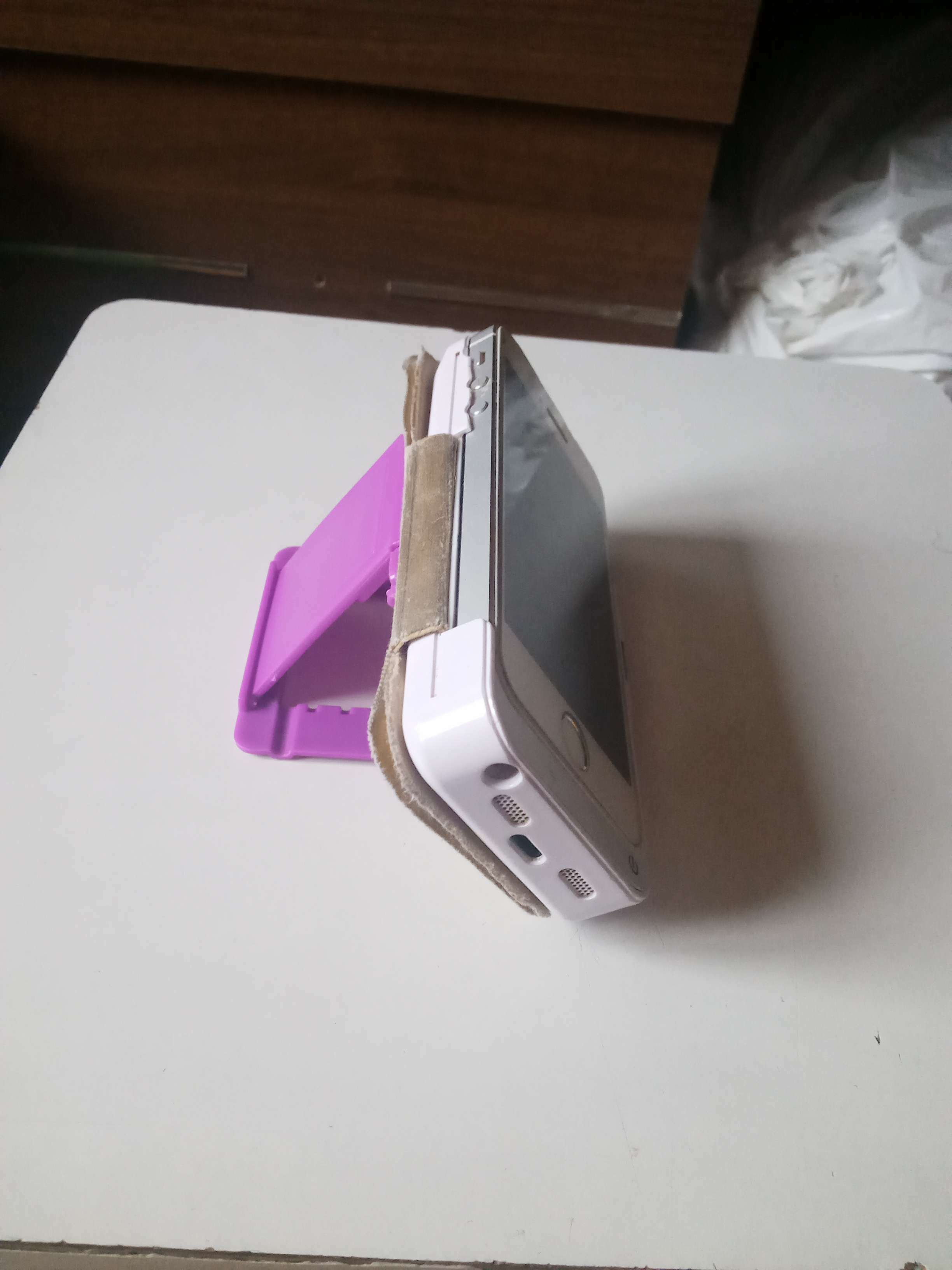 Фотография покупателя товара Подставка для телефона Luazon, складная, регулируемая высота, фиолетовая - Фото 22