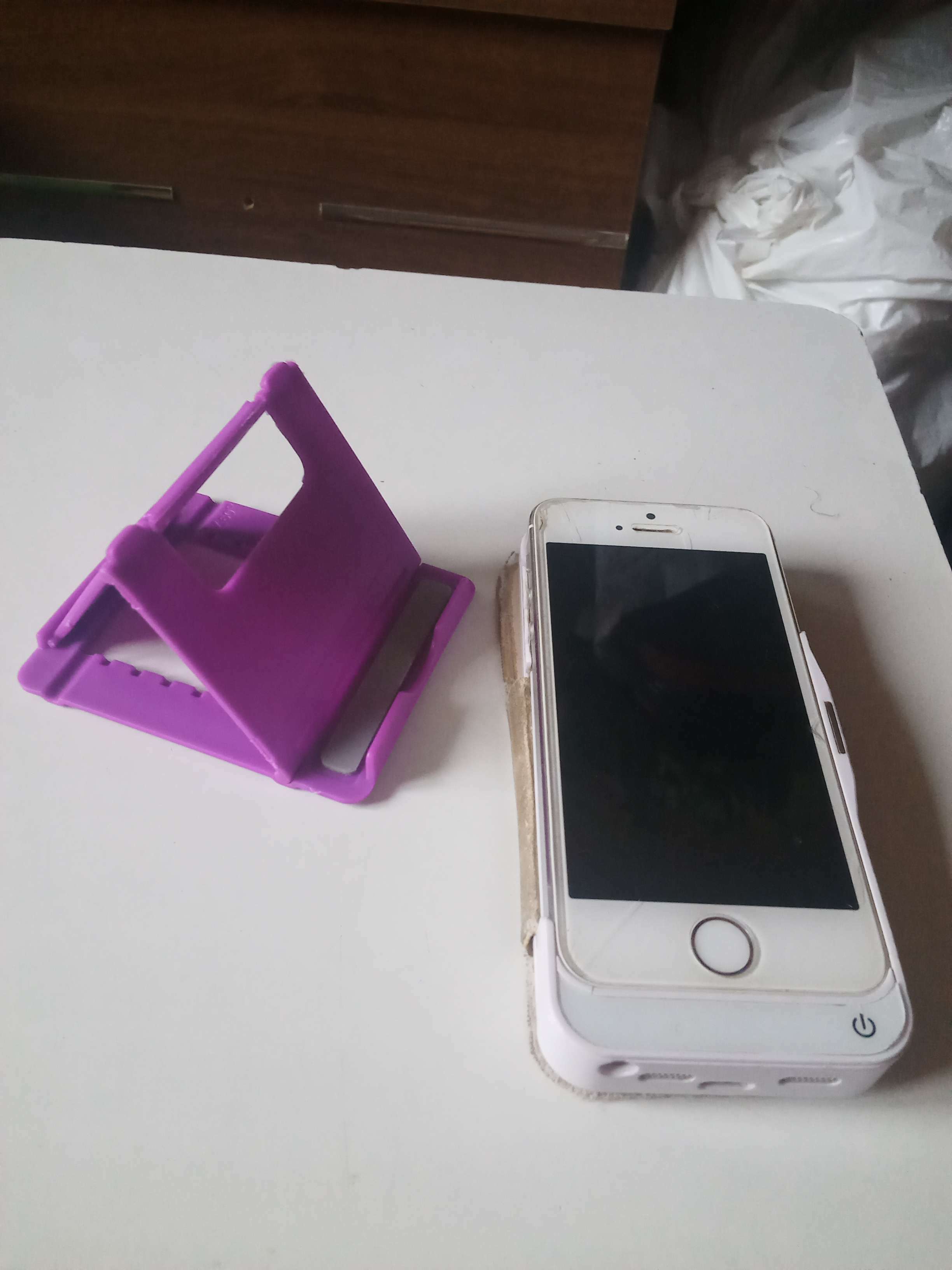 Фотография покупателя товара Подставка для телефона Luazon, складная, регулируемая высота, фиолетовая - Фото 24