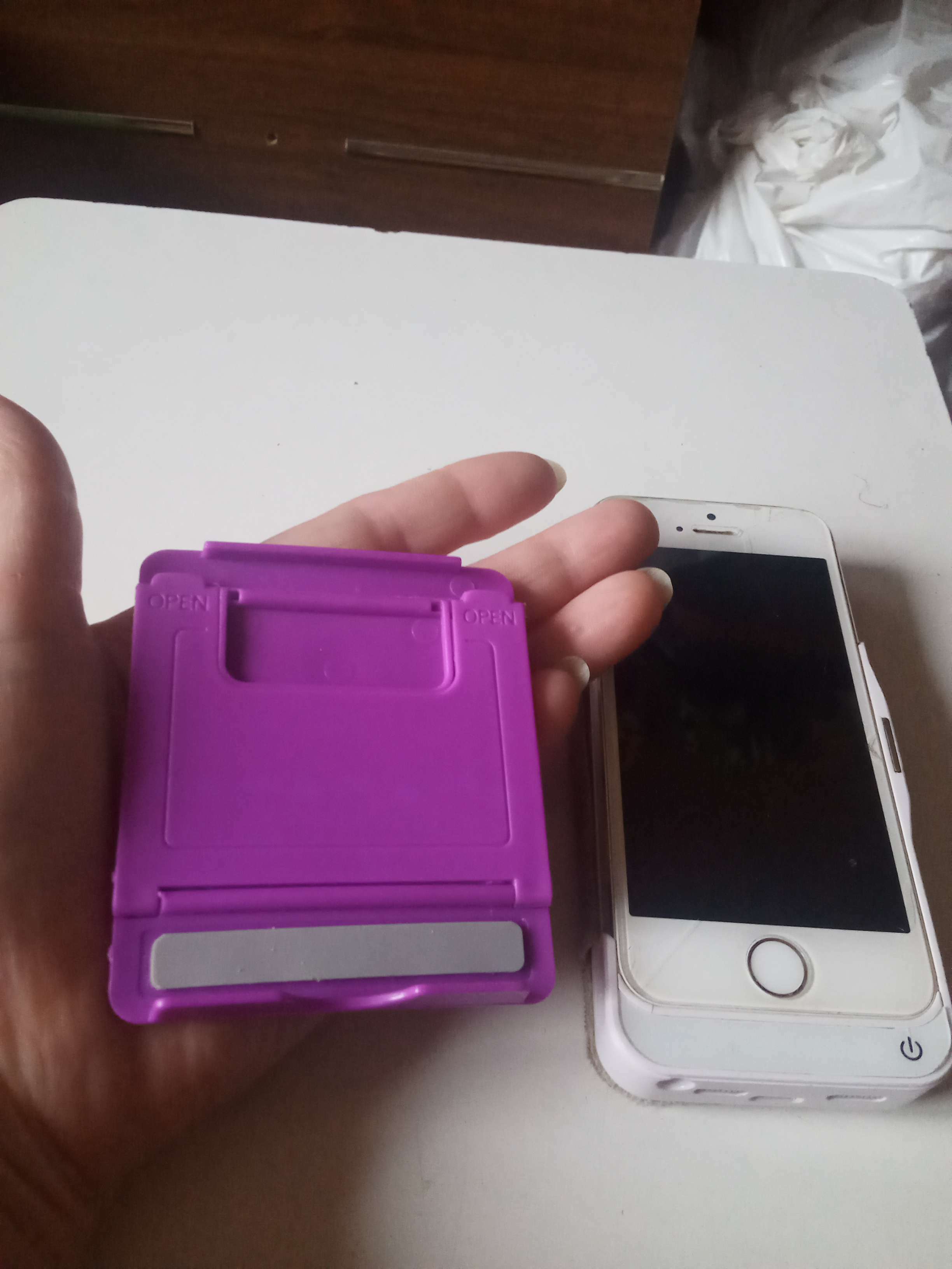 Фотография покупателя товара Подставка для телефона Luazon, складная, регулируемая высота, фиолетовая - Фото 23