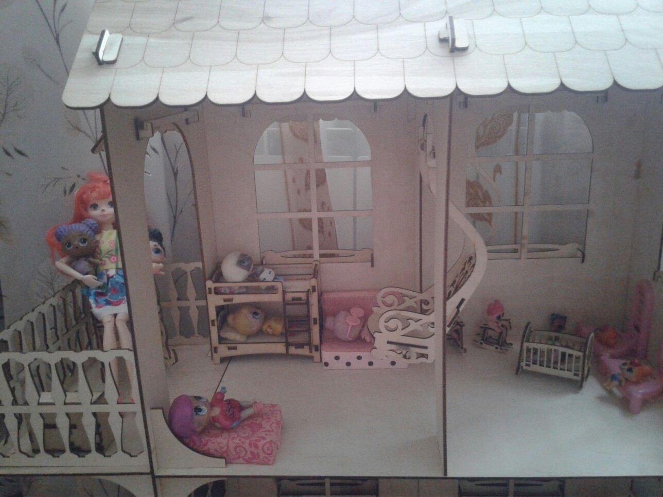Фотография покупателя товара Кукольный дом, средний размер, фанера: 3 мм - Фото 7