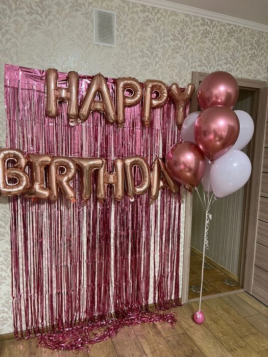 Фотография покупателя товара Шар фольгированный 16" «Happy Birthday», заглавные буквы, цвет розовый - Фото 15