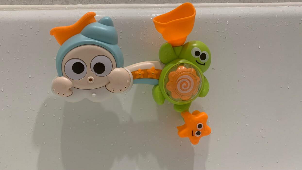 Фотография покупателя товара Набор игрушек для ванны «Черепашка - мельница», на присоске - Фото 1
