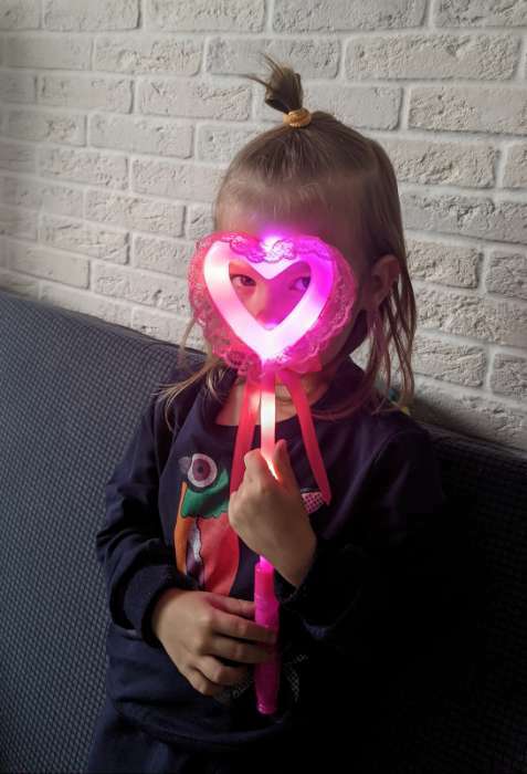 Фотография покупателя товара Палочка световая «Сердце», цвета МИКС