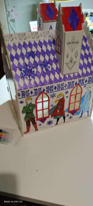 Фотография покупателя товара Дом-раскраска 3 в 1 «Холодное сердце», замок, набор для творчества, 16 × 18 × 22 см - Фото 1