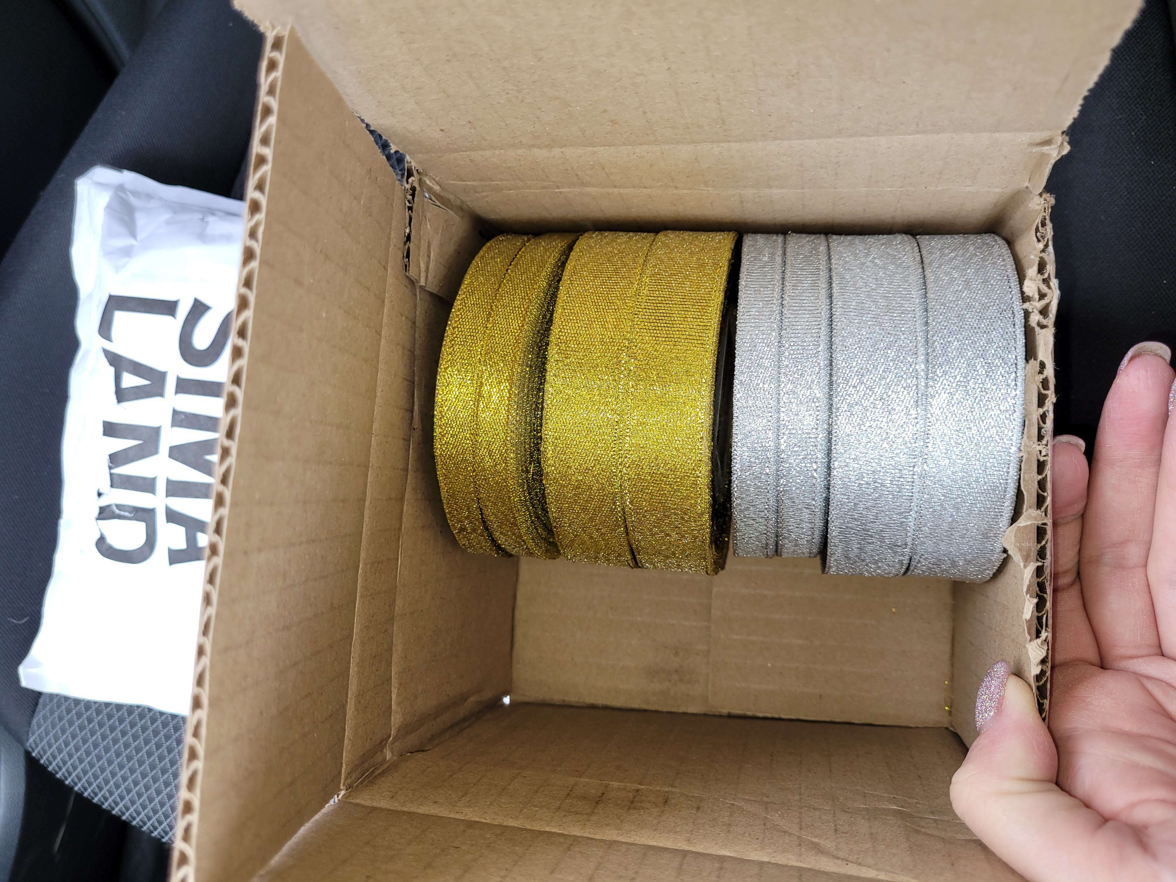 Фотография покупателя товара Лента парчовая, 10 мм, 23 ± 1 м, цвет серебряный - Фото 22