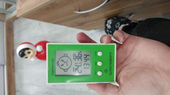 Фотография покупателя товара Термометр Luazon LTR-12, электронный, указатель влажности, часы, МИКС - Фото 3