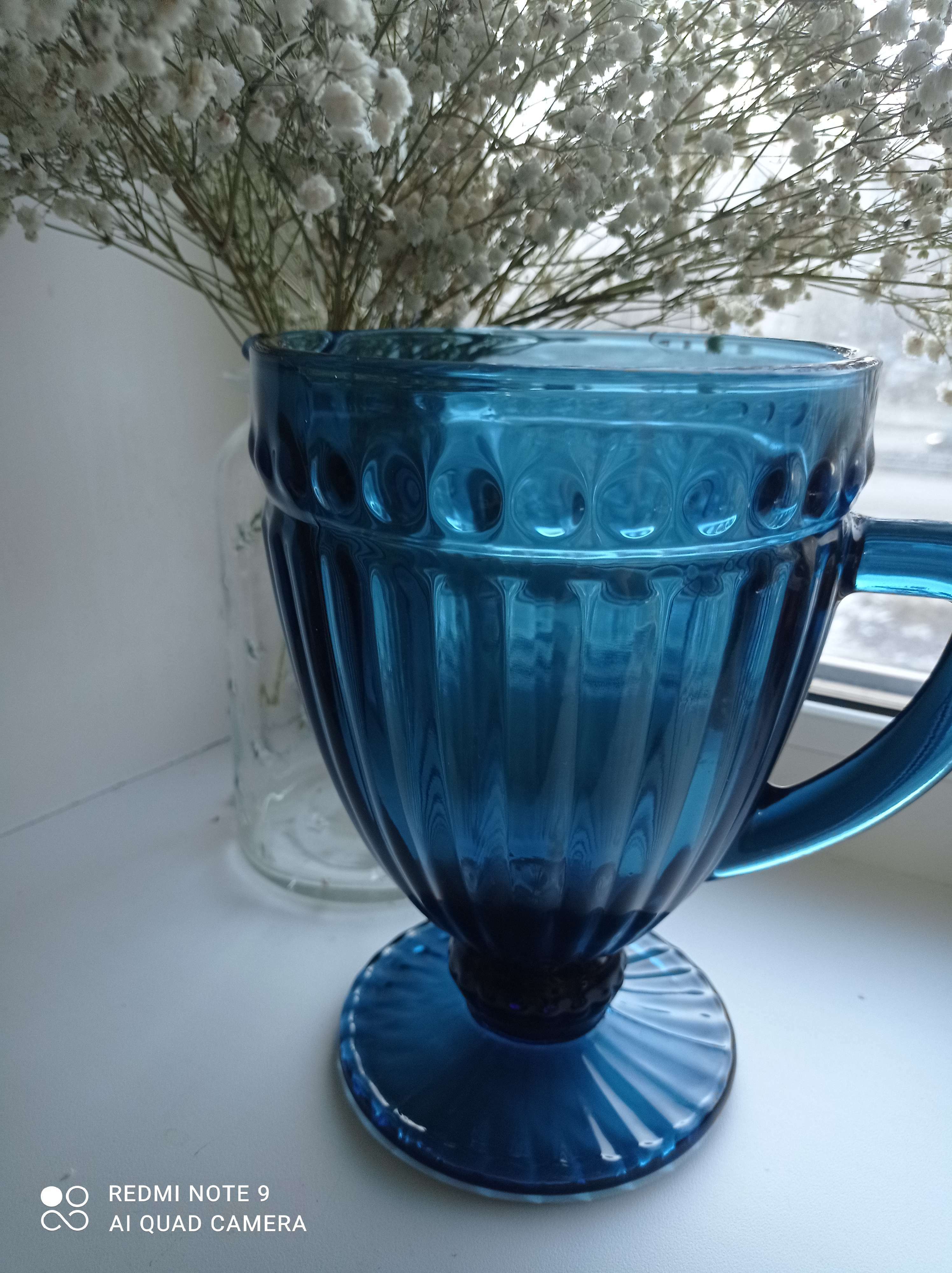 Фотография покупателя товара Кувшин стеклянный «Босфор», 1,1 л, цвет синий