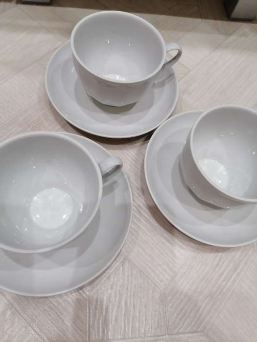 Фотография покупателя товара Чайная пара фарфоровая «Гранатовый», 250 мл, чашка d=9,2 см, бдюдце d=15 см - Фото 3