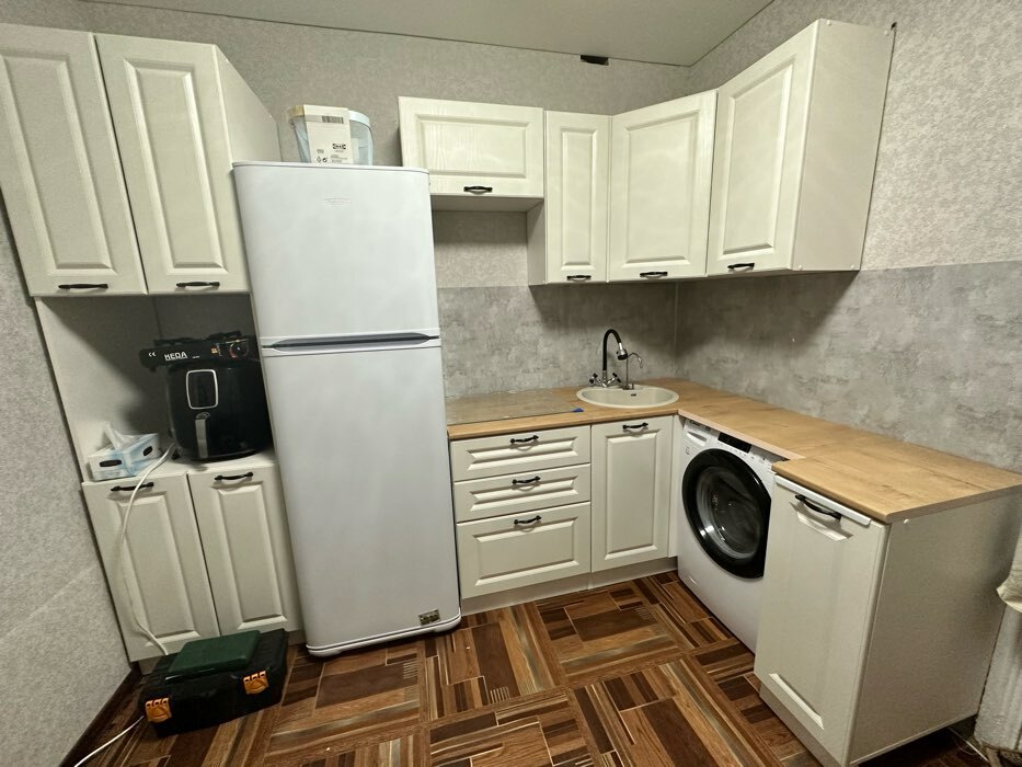 Фотография покупателя товара Модульный кухонный гарнитур 9, 1000х2500, Белый вегас