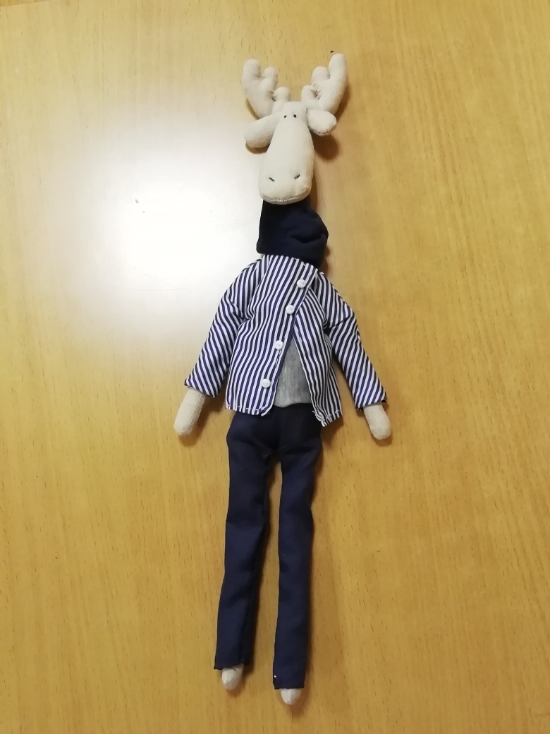 Фотография покупателя товара Набор для шитья. Мягкая игрушка «Домашний лось Митч», 44 см