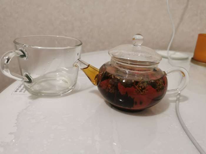 Фотография покупателя товара Чайник стеклянный заварочный с металлическим ситом Доляна «Дамбо», 250 мл