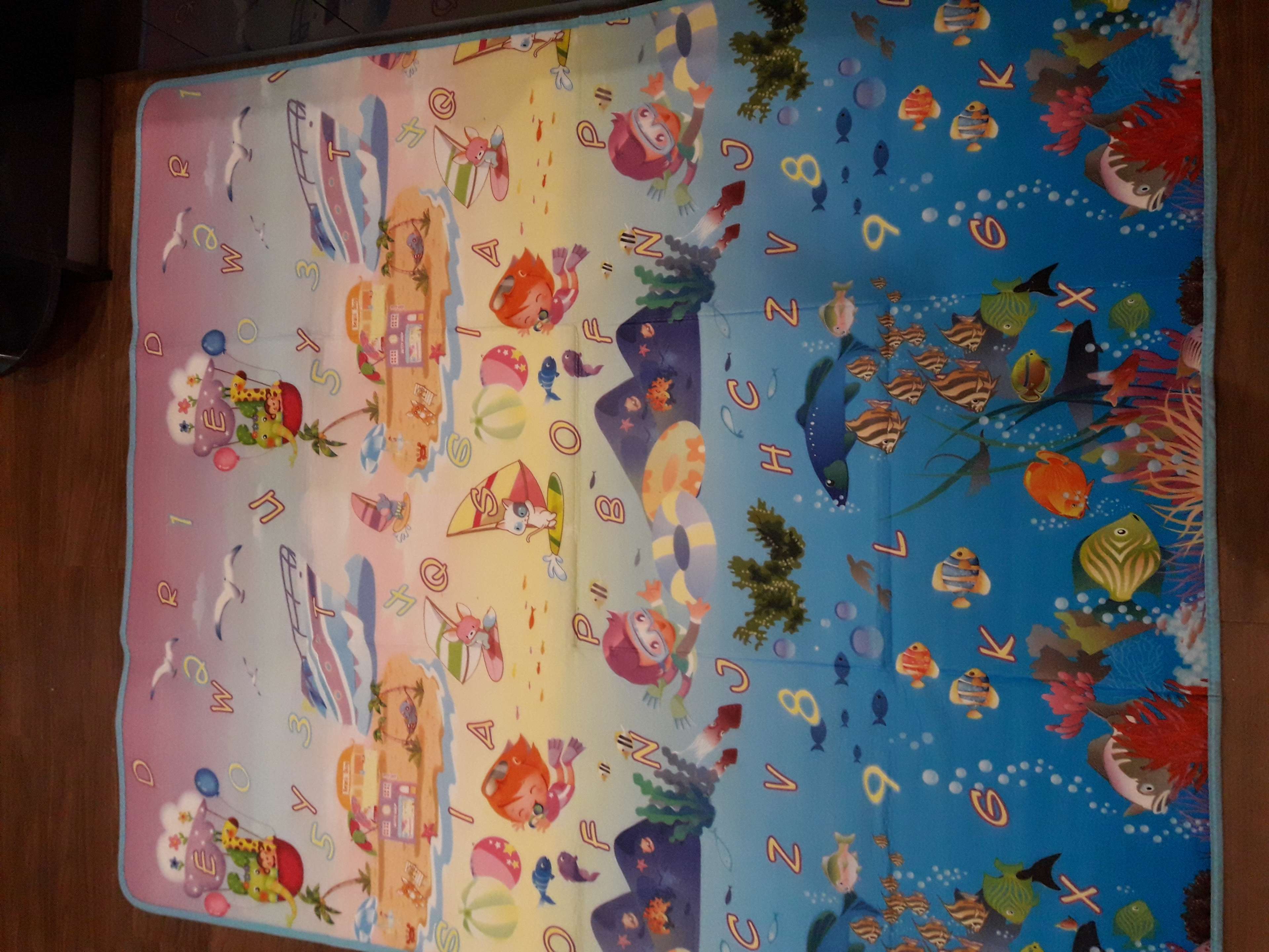 Фотография покупателя товара Игровой коврик для детей на фольгированной основе «Морское путешествие», размер 180х150x0, 5 см, Крошка Я - Фото 5