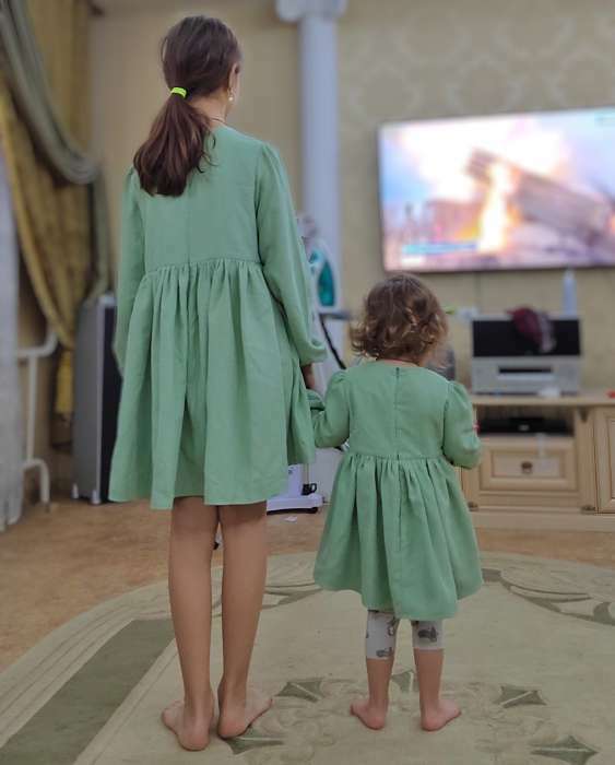 Фотография покупателя товара Платье для девочки MINAKU цвет зеленый, р-р 134 - Фото 1