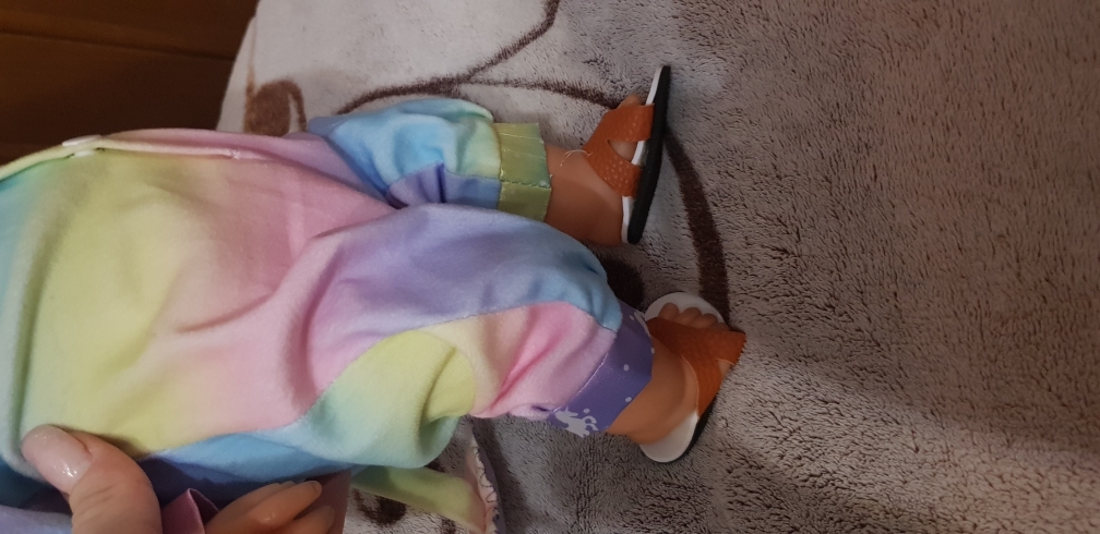 Фотография покупателя товара Сланцы для куклы «Фигурные», длина подошвы: 7 см, 1 пара, цвета МИКС - Фото 4