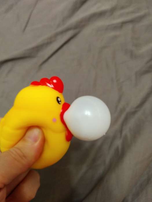 Фотография покупателя товара Мялка «Дельфин» надувает шарик - Фото 1