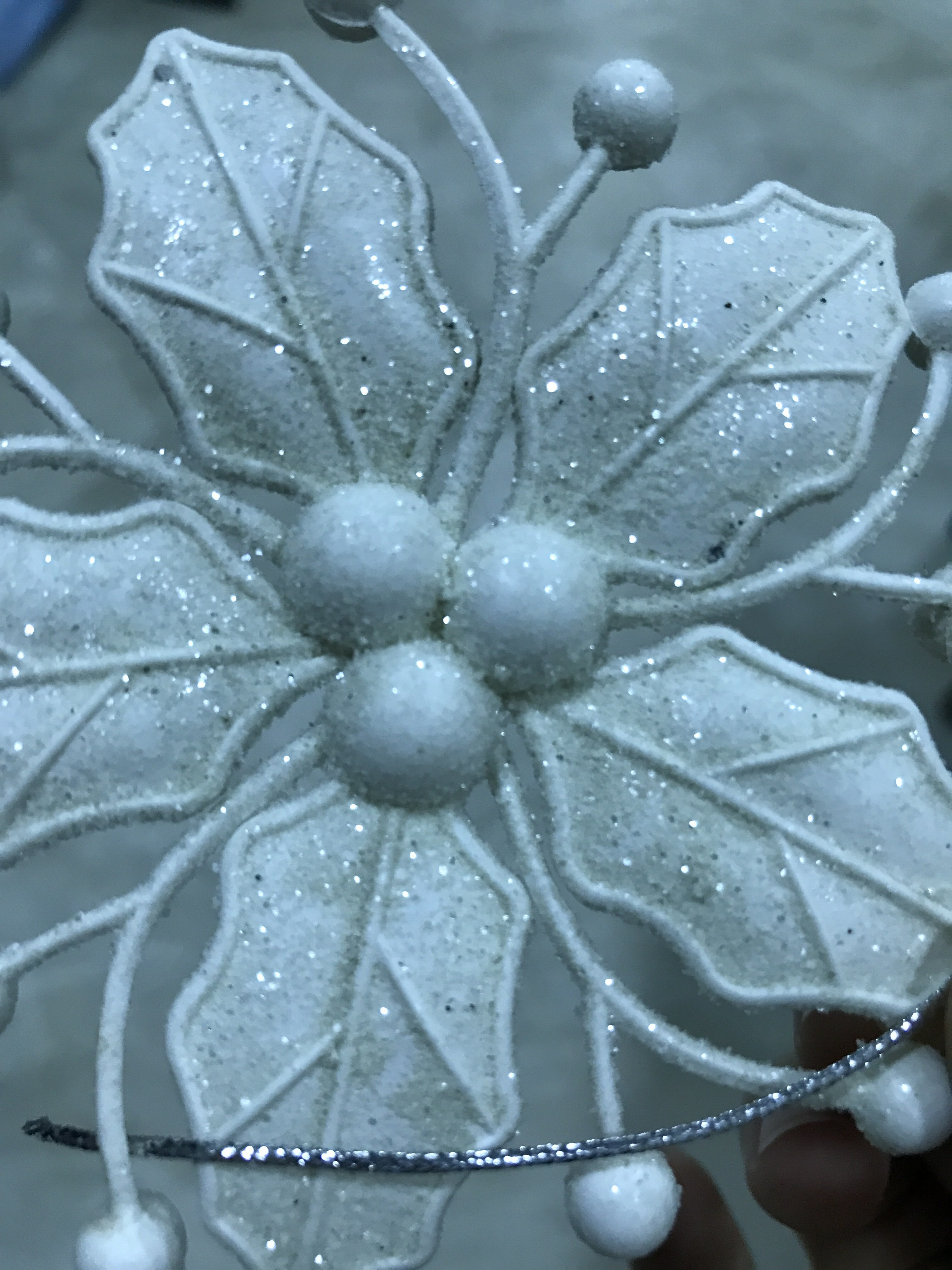 Фотография покупателя товара Украшение ёлочное "Снежный цветок" 9 см, белый - Фото 10