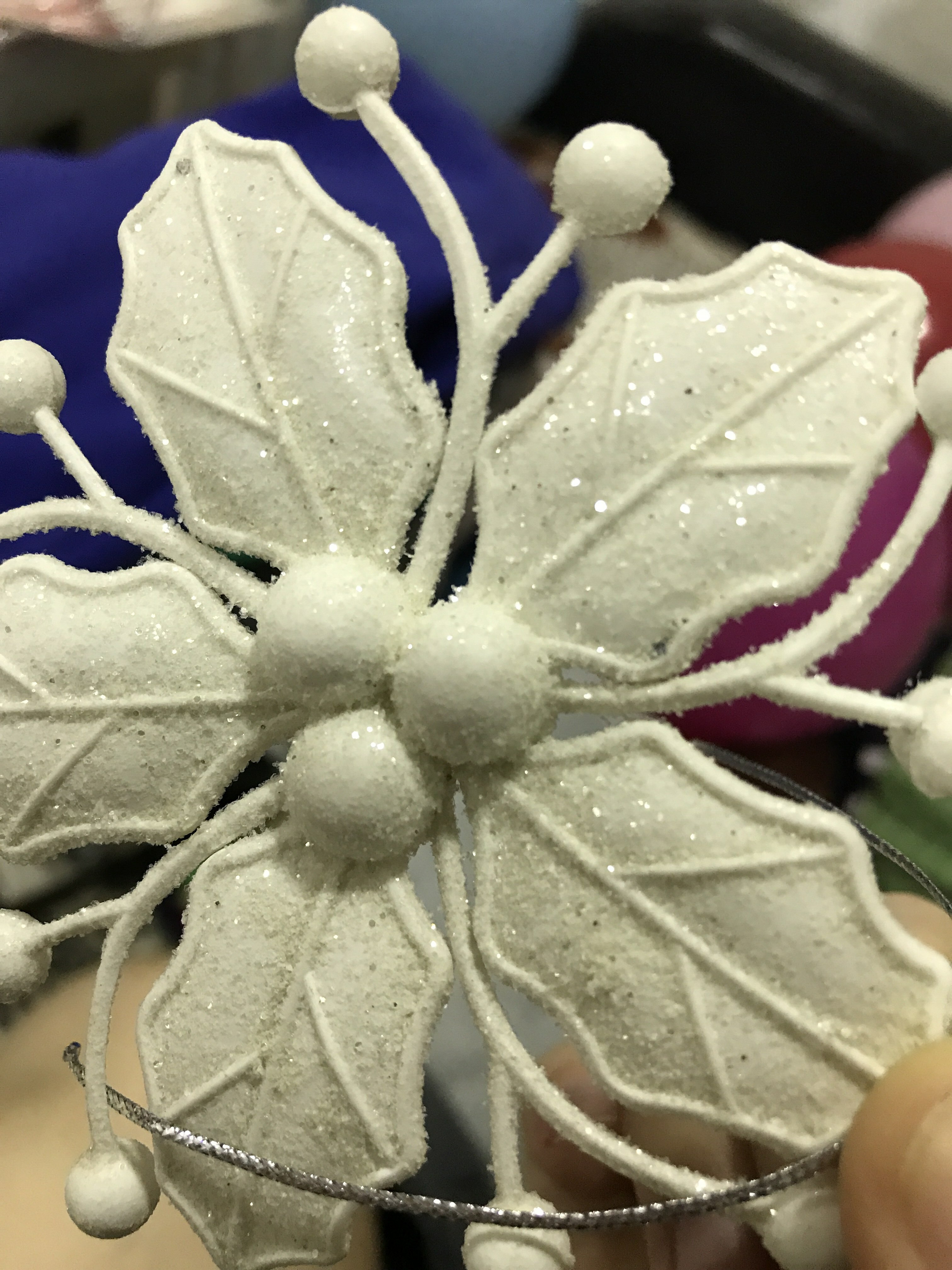 Фотография покупателя товара Украшение ёлочное "Снежный цветок" 9 см, белый - Фото 11