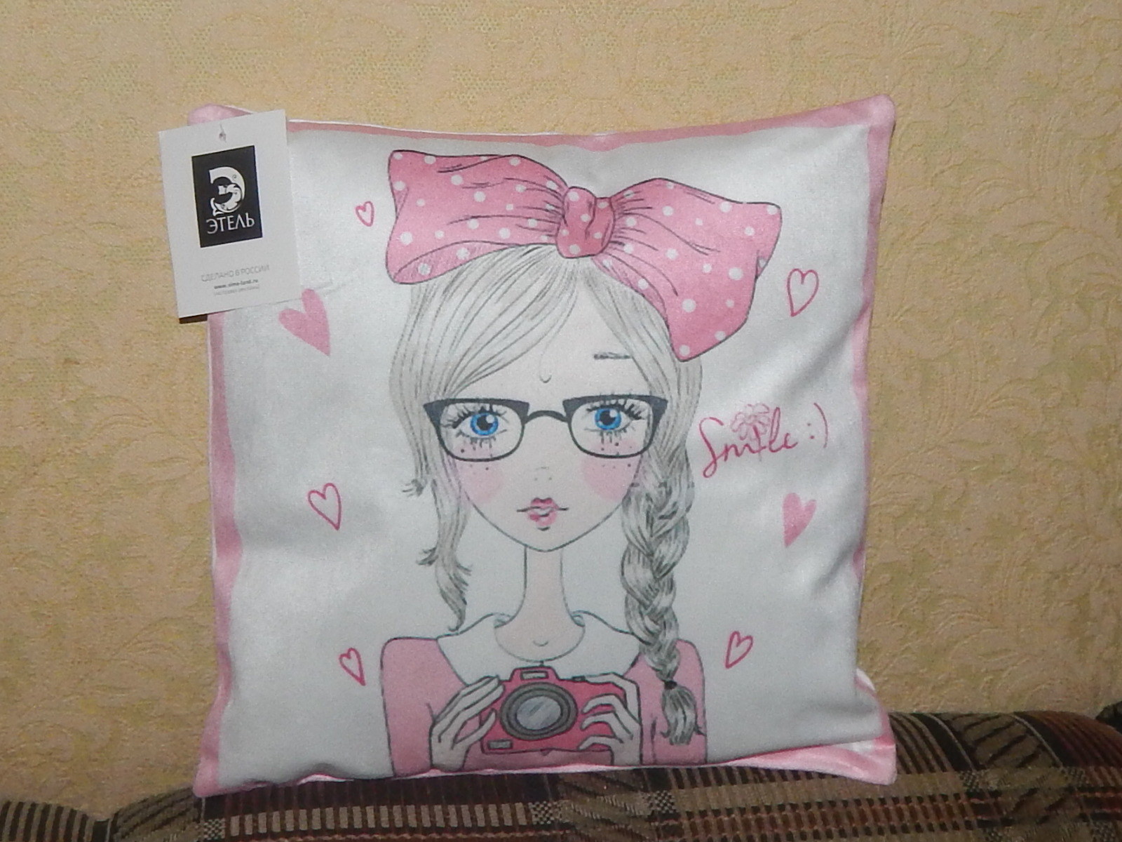 Фотография покупателя товара Подушка декоративная Этель "Фотография" 30 х 30 см, 100% п/э - Фото 1