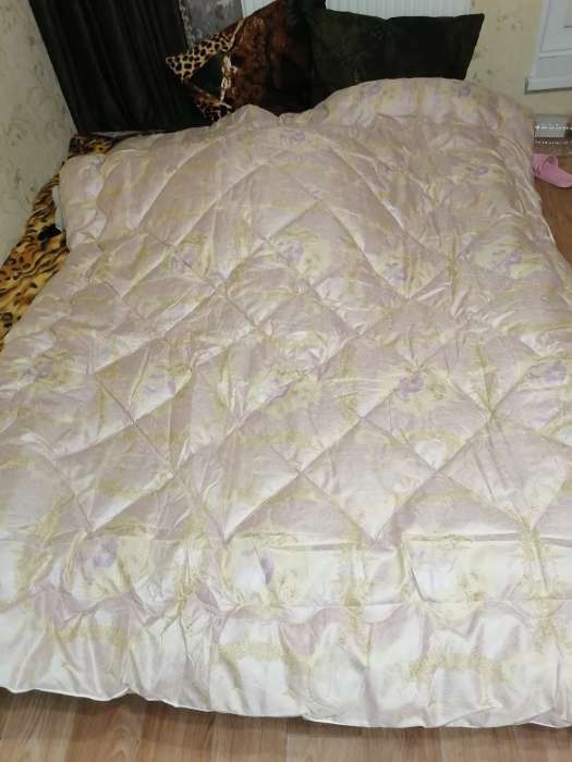Фотография покупателя товара Одеяло зимнее 140х205 см, шерсть верблюда, ткань глосс-сатин, п/э 100% - Фото 4