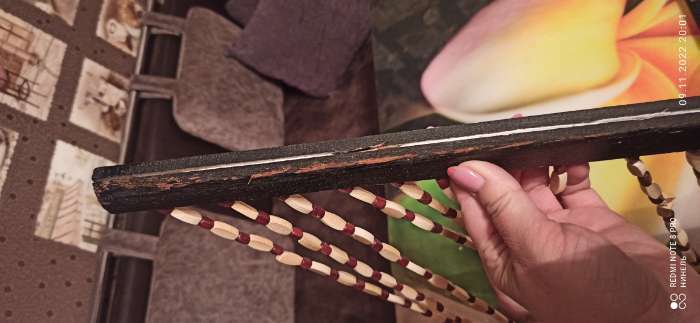 Фотография покупателя товара Занавеска декоративная деревянная «Крапинка», 90×175 см, 27 нитей