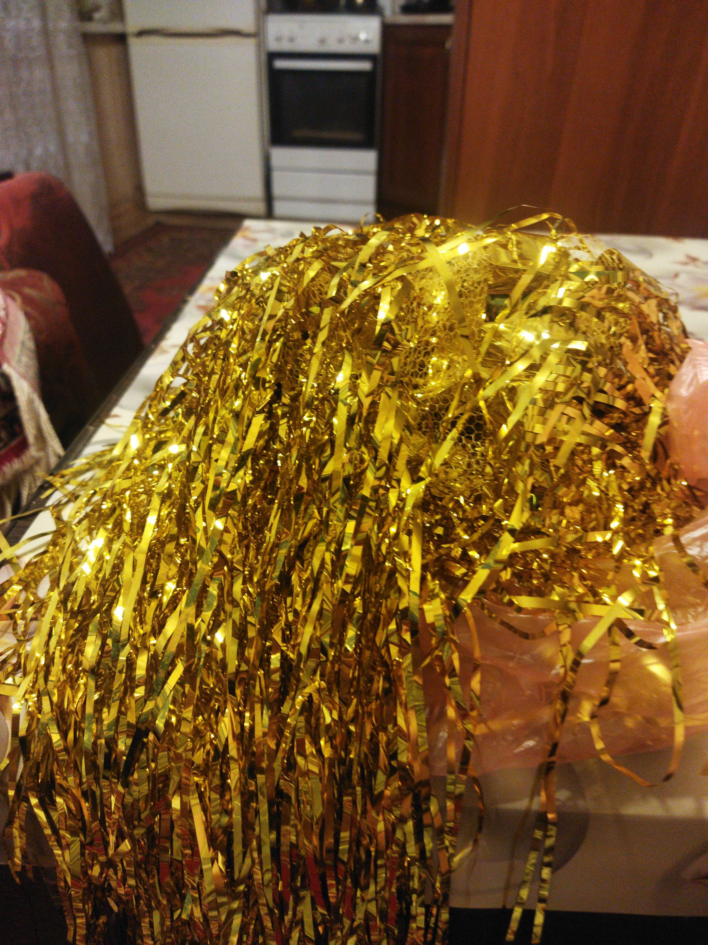Фотография покупателя товара Карнавальный парик «Дождь», 45 см, цвета МИКС - Фото 4