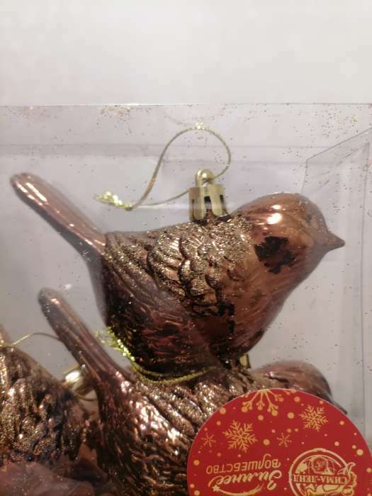 Фотография покупателя товара Украшение ёлочное "Певчие птички" (набор 3 шт) 10х7 см, коричневый - Фото 6