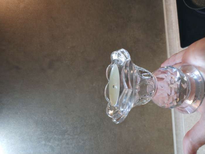 Фотография покупателя товара Подсвечник стекло на 1 свечу "Цветочек с хрустальным шаром" 7,5х6,8х6,8 см - Фото 5
