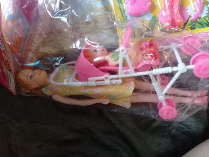 Фотография покупателя товара Кукла-модель «Мама с дочкой» с коляской, МИКС