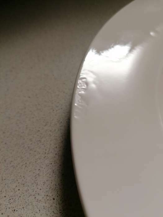 Фотография покупателя товара Тарелка фарфоровая обеденная с утолщённым краем Доляна White Label, d=25 см, цвет белый - Фото 1