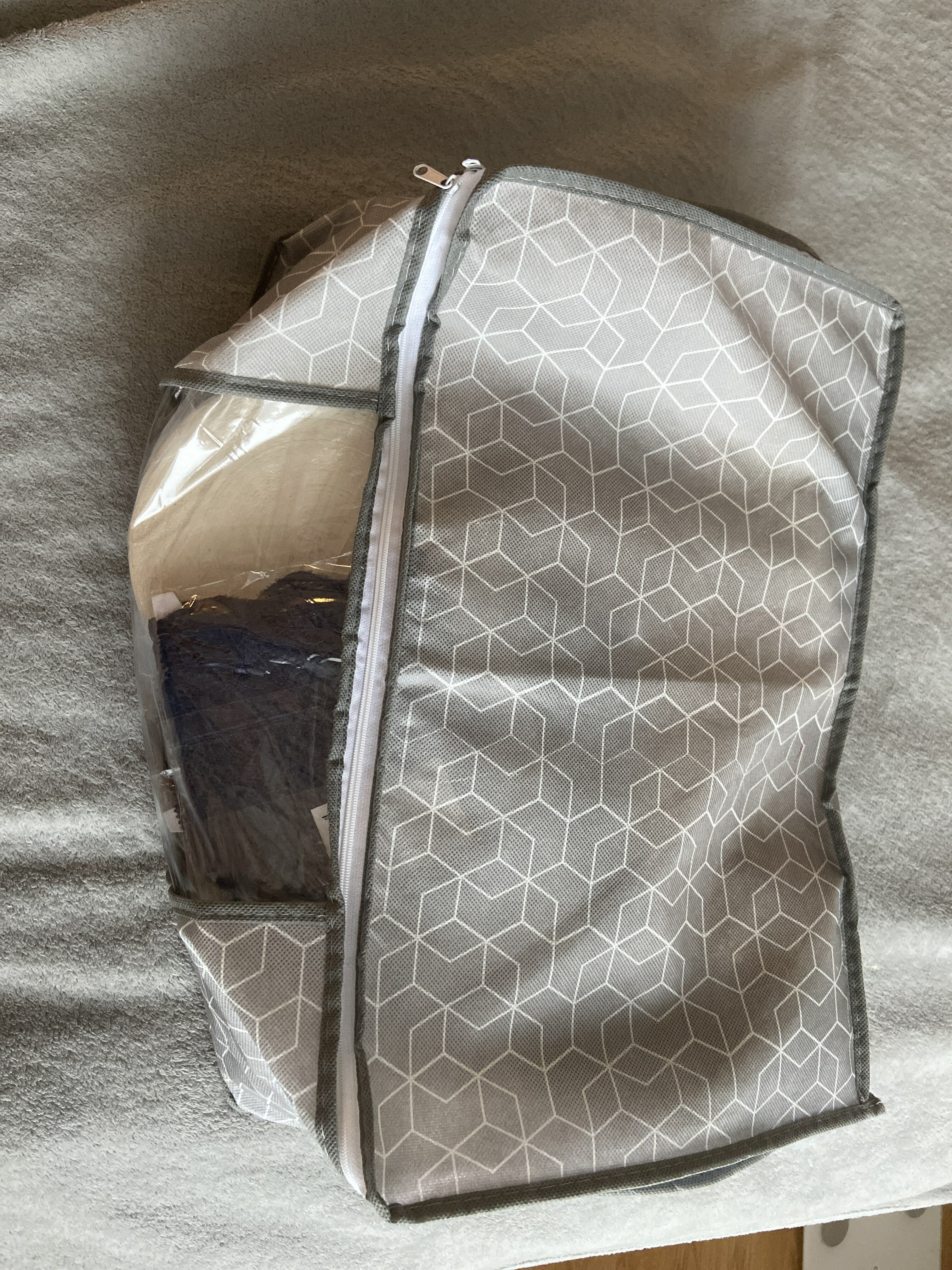Фотография покупателя товара Кофр для хранения вещей Доляна «Фора», 45×30×20 см, цвет серый - Фото 1