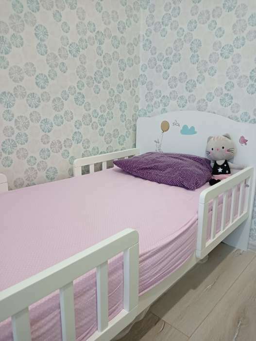 Фотография покупателя товара Кровать детская Классика, спальное место 1400х700, цвет белый - Фото 29