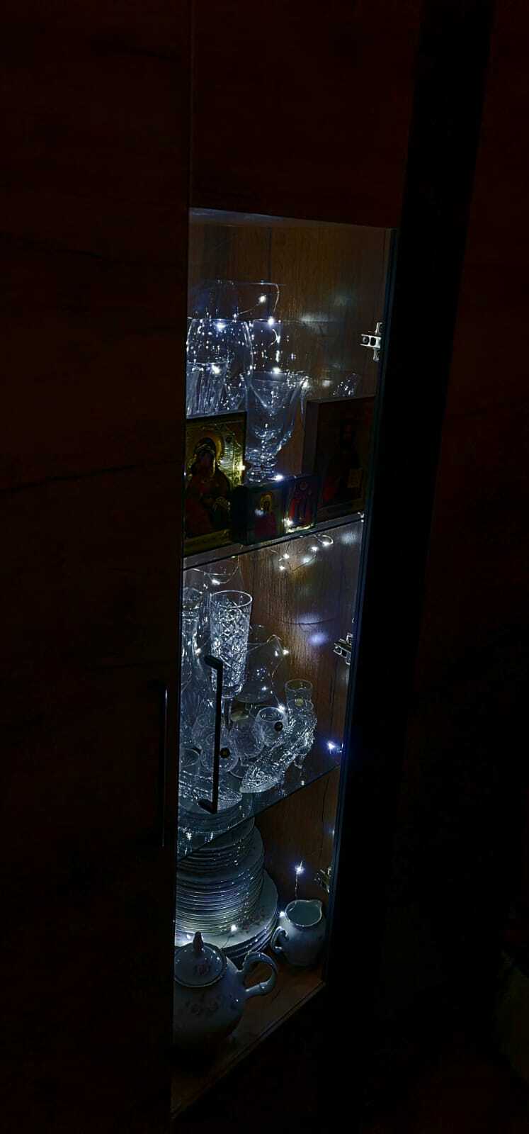 Фотография покупателя товара Гирлянда «Нить» 5 м роса, IP20, серебристая нить, 50 LED, свечение белое, CR2032х2