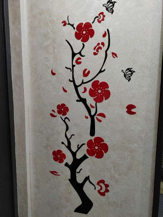 Фотография покупателя товара Наклейки интерьерные "Сакура", декор на стену, панно 150 х 45 см