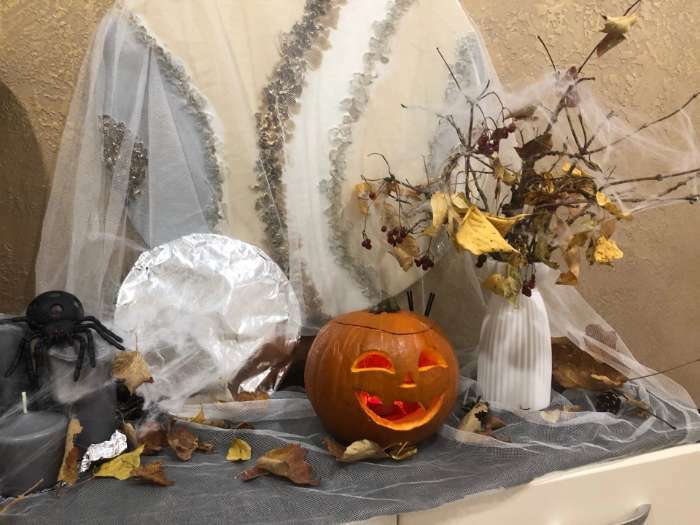 Фотография покупателя товара Карнавальный набор Happy Halloween, паутина, гирлянда - Фото 2