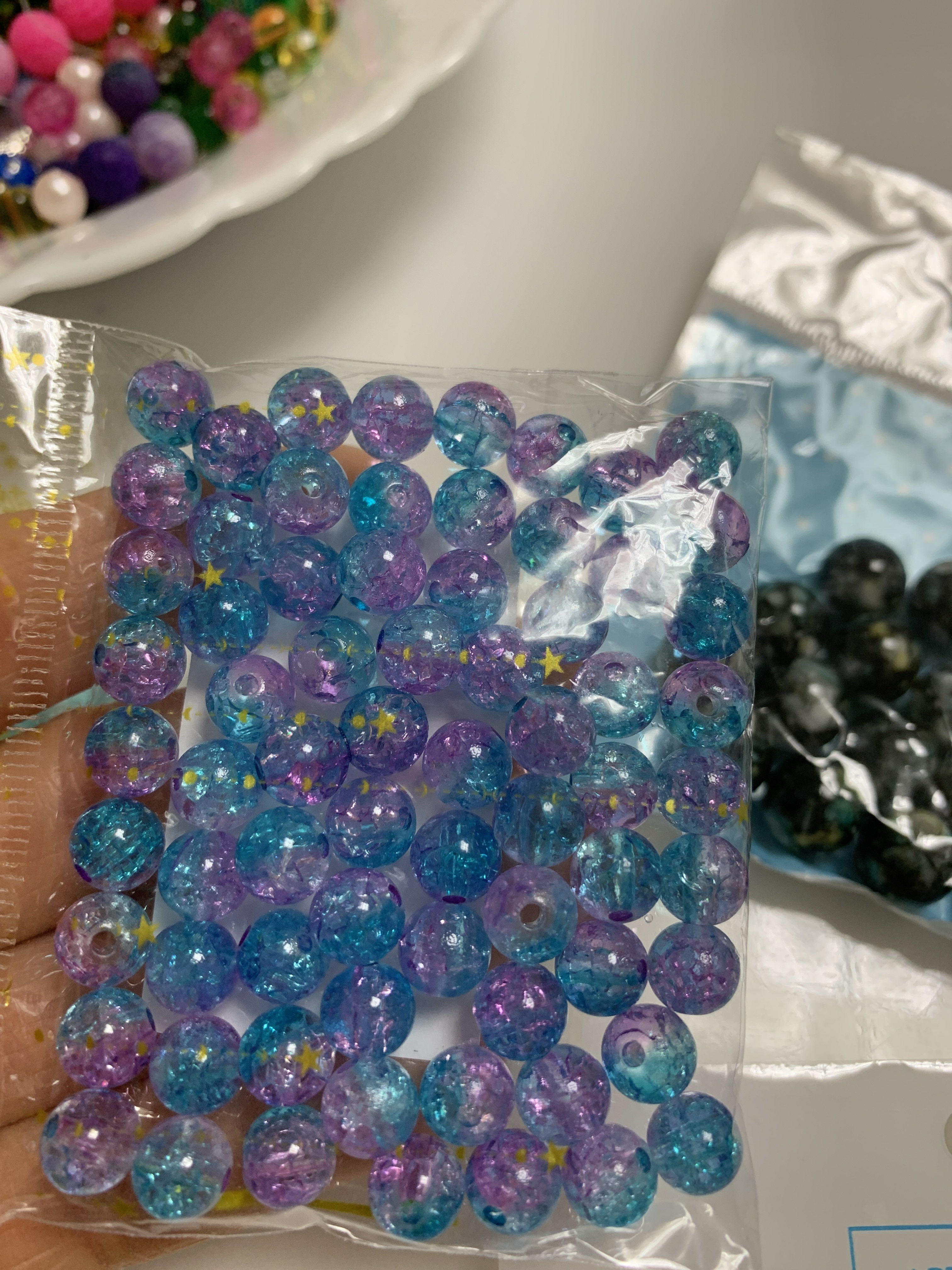 Фотография покупателя товара Бусины для творчества пластик "Мыльный пузырь прозрачная фуксия" набор 20 гр 0,8х0,8х0,8 см - Фото 4