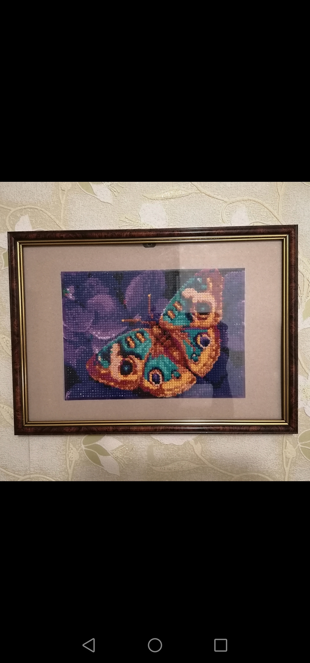 Фотография покупателя товара Алмазная мозаика с полным заполнением на холсте «Бабочка», 15 х 21 см - Фото 2