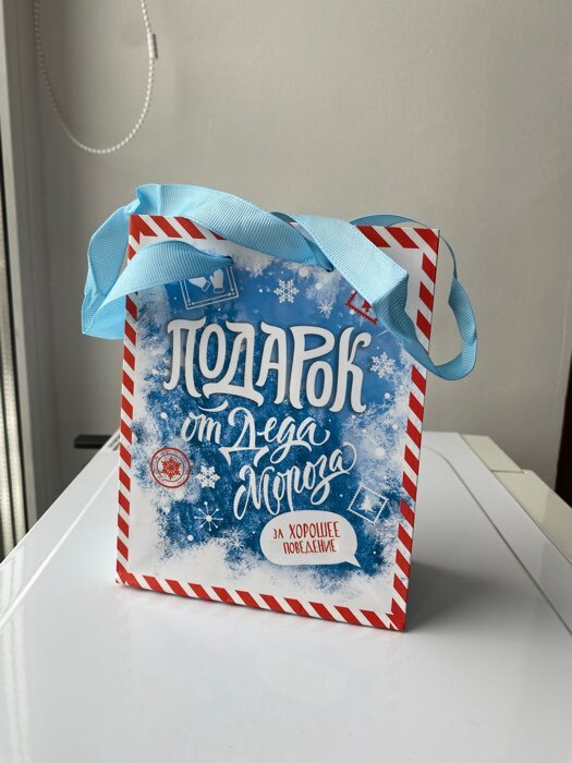 Фотография покупателя товара Пакет ламинированный вертикальный «Подарок от Деда Мороза», ML 23 × 27 × 11,5 см - Фото 4