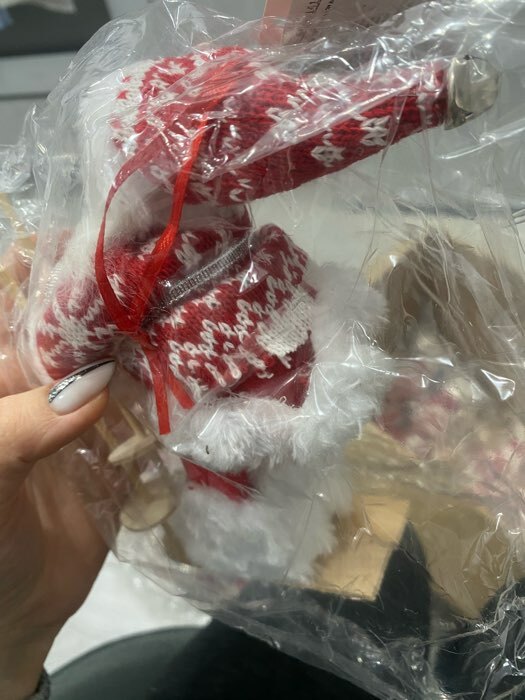 Фотография покупателя товара Дед Мороз "На лыжах" в вязаном костюме, 17 см - Фото 12
