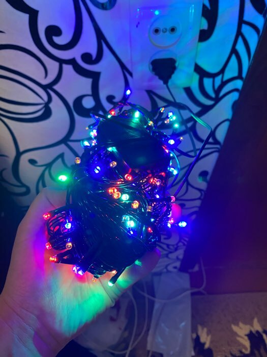Фотография покупателя товара Гирлянда «Нить» 5 м, IP20, прозрачная нить, 50 LED, 8 режимов, 220 В, свечение белое - Фото 169