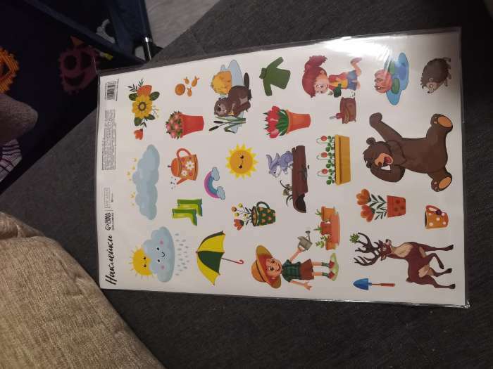 Фотография покупателя товара Детские развивающие наклейки «Весна», 24 × 37 см - Фото 2