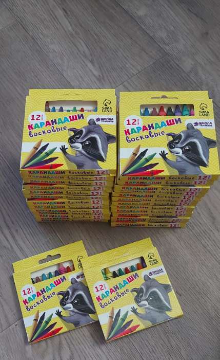 Фотография покупателя товара Набор из 12 восковых карандашей, высота 1 шт. = 8 см, d = 0,8 см - Фото 1