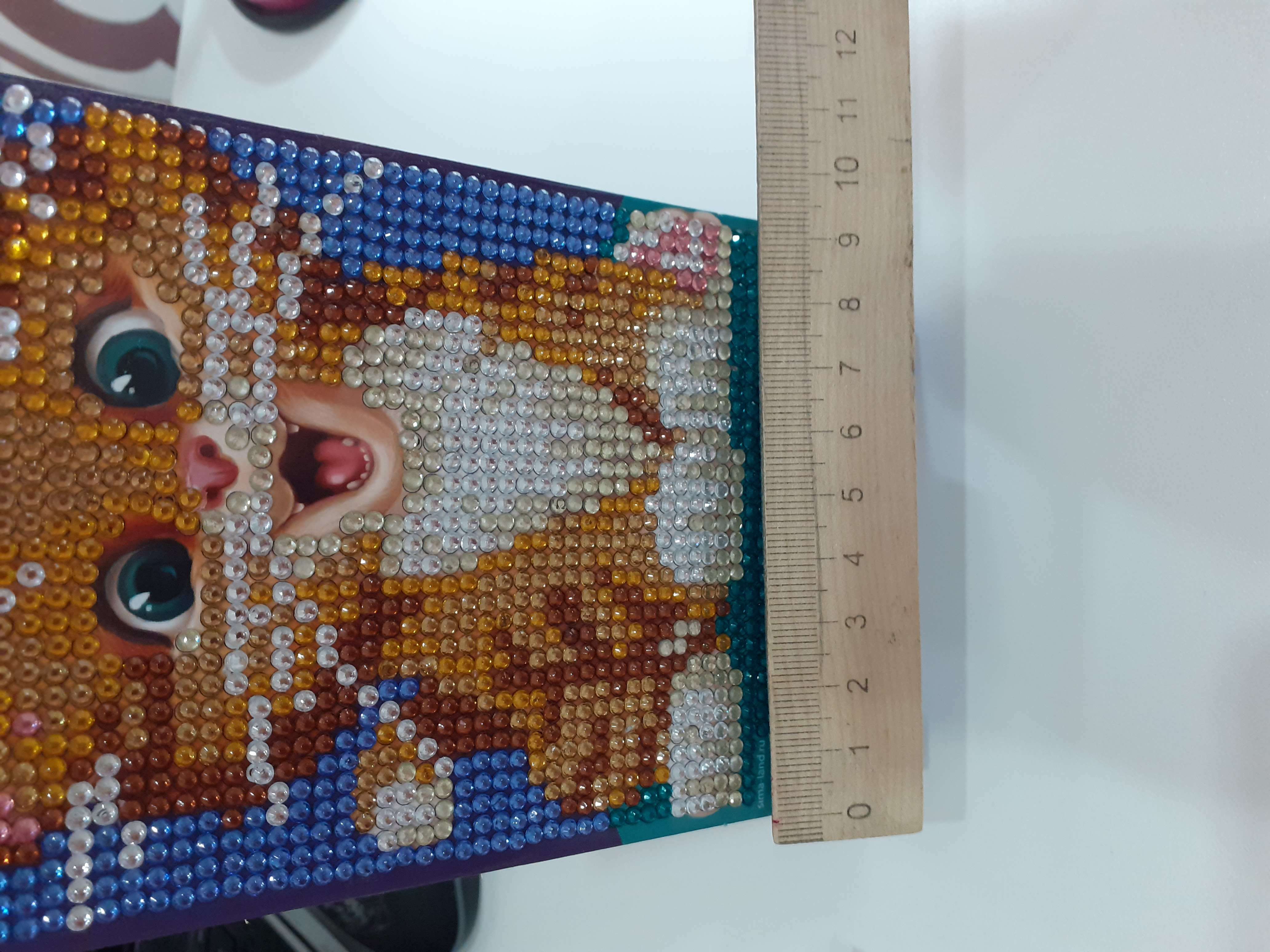 Фотография покупателя товара Алмазная мозаика с частичным заполнением на подставке для детей «Милый котик», 10 х 15 см - Фото 5